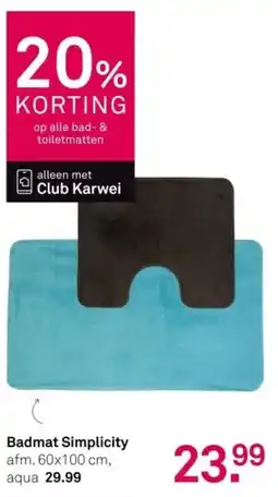 Karwei Badmat Simplicity aanbieding