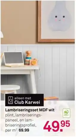 Karwei Lambriseringsset MDF wit aanbieding