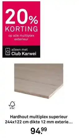 Karwei Hardhout multiplex superieur aanbieding