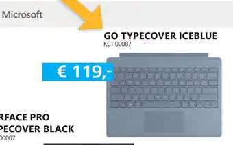 Informatique Microsoft GO TYPECOVER ICEBLUE (KCT-00087) aanbieding