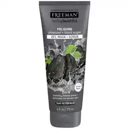 Trekpleister Freeman Charcoal & Black Sugar Facial Polishing Mask Gezichtsmasker aanbieding