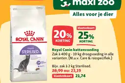 Maxi Zoo Royal Canin kattenvoeding aanbieding
