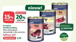 Maxi Zoo Premiere hondenvoeding aanbieding