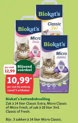 Maxi Zoo Biokat's kattenbakvulling aanbieding