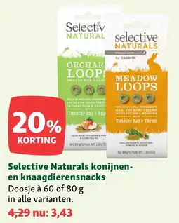 Maxi Zoo Selective Naturals konijnen- en knaagdierensnacks aanbieding