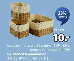 Jysk Rasmussen mandenset aanbieding
