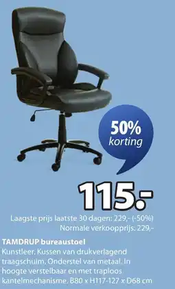 Jysk Tamdrup bureaustoel aanbieding
