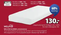 Jysk Wellpur glomma schuimmatras aanbieding