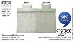 Jysk Katoenen dekbedovertrek aanbieding