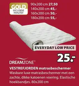 Jysk Vestrefjorden matrasbeschermer aanbieding