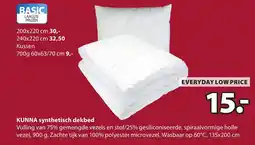 Jysk Kunna synthetisch dekbed aanbieding