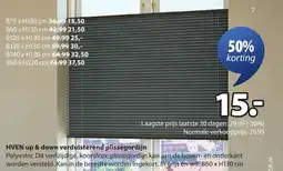 Jysk Hven up & down verduisterend plisségordijn aanbieding