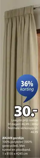 Jysk Anjan gordijn aanbieding