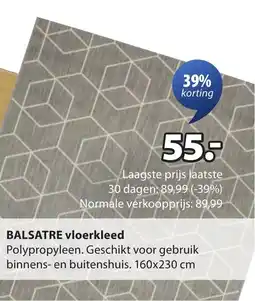 Jysk Balsatre vloerkleed aanbieding