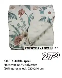 Jysk Storklokke sprei aanbieding