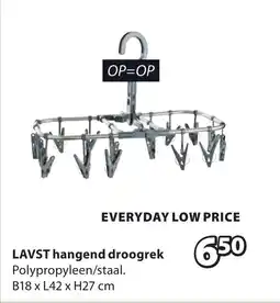 Jysk Lavst hangend droogrek 650 aanbieding