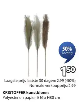 Jysk Kristoffer kunstbloem aanbieding