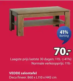 Jysk Vedde salontafel aanbieding
