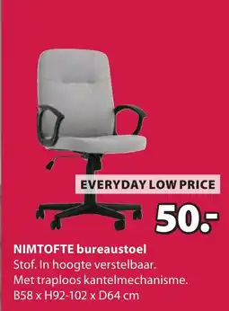 Jysk Nimtofte bureaustoel aanbieding
