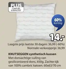 Jysk Knutseggen synthetisch kussen aanbieding