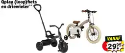 Kruidvat Qplay loop fiets en driewieler aanbieding