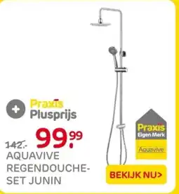 Praxis Aquavive regendouche set junin aanbieding
