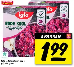 Nettorama Iglo rode kool met appel aanbieding