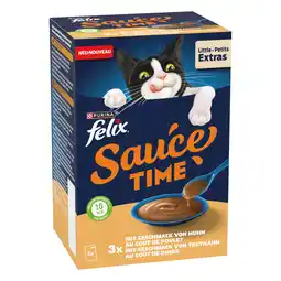 Zooplus 12x40 g met de smaak van kip & kalkoen Felix Sauce Time nat kattenvoer aanbieding