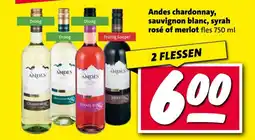 Nettorama Andes chardonnay, sauvignon blanc, syrah rosé of merlot aanbieding