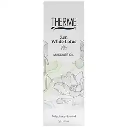 Trekpleister Therme Zen White Lotus Massageolie aanbieding
