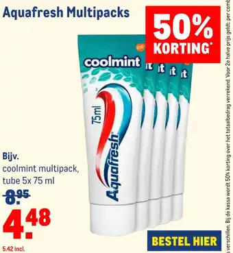 Makro Aquafresh Multipacks aanbieding