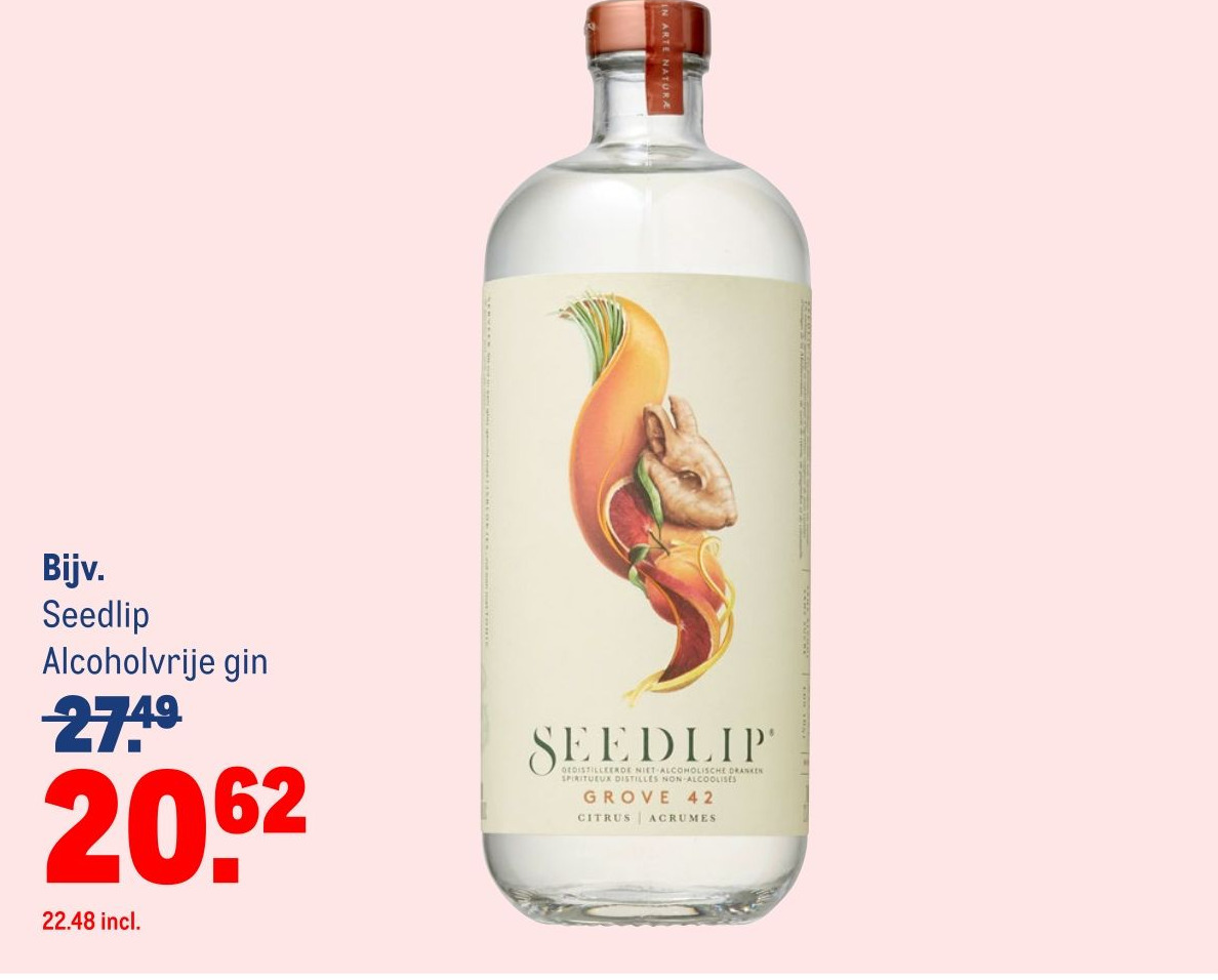 Seedlip Alcoholvrije gin aanbieding bij Makro