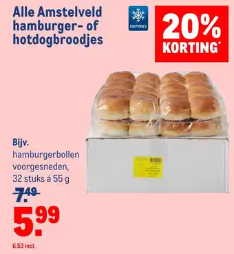 Makro Alle Amstelveld hamburger- of hotdogbroodjes aanbieding