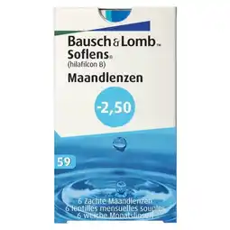 Trekpleister Bausch & Lomb -2.50 Maandlenzen aanbieding