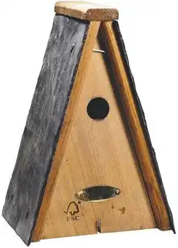 Intratuin Vogelbescherming Nederland vogelhuisje Miami grijs 20,5 x 16 x 30,5 cm aanbieding