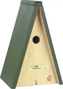 Intratuin Vogelbescherming Nederland vogelhuisje Miami groen 16 x 19,5 x 30 cm aanbieding