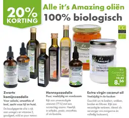 Gezond & Wel Alle it's Amazing oliën 100% biologisch aanbieding