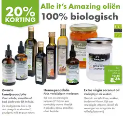 Gezond & Wel Alle it's Amazing oliën 100% biologisch aanbieding