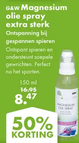 Gezond & Wel G&W Magnesium olie spray extra sterk aanbieding