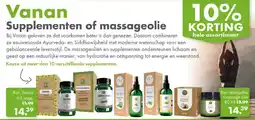 Gezond & Wel Vanan Supplementen of massageolie aanbieding