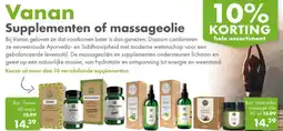 Gezond & Wel Vanan Supplementen of massageolie aanbieding