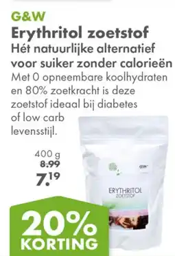 Gezond & Wel G&W Erythritol zoetstof aanbieding