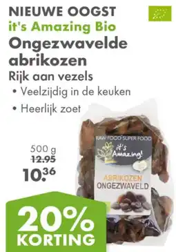 Gezond & Wel NIEUWE OOGST it's Amazing Bio Ongezwavelde abrikozen aanbieding