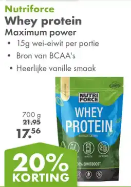 Gezond & Wel Nutriforce Whey protein Maximum power aanbieding