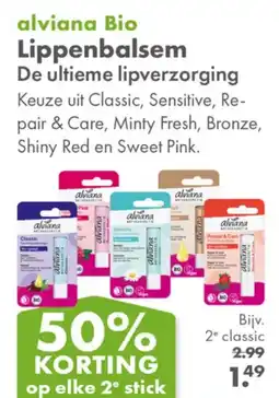 Gezond & Wel alviana Bio Lippenbalsem aanbieding
