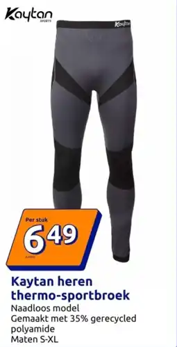 Action Kaytan heren thermo-sportbroek aanbieding