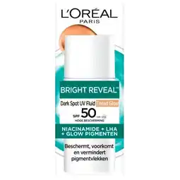 Trekpleister L'Oréal Paris Bright Reveal Dark Spot SPF50+ Tinted Glow UV Fluid aanbieding