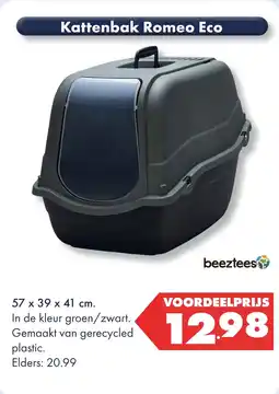 Huisdier Voordeelshop Kattenbak Romeo Eco aanbieding