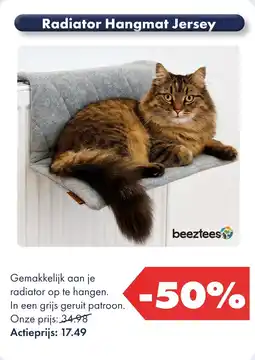 Huisdier Voordeelshop Radiator Hangmat Jersey aanbieding