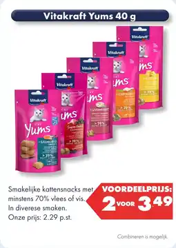Huisdier Voordeelshop Vitakraft Yums 40 g aanbieding